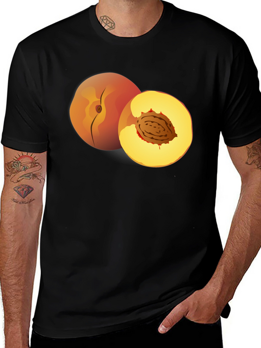 Peach Graphic T-Shirt - Fruity Fun Fashion