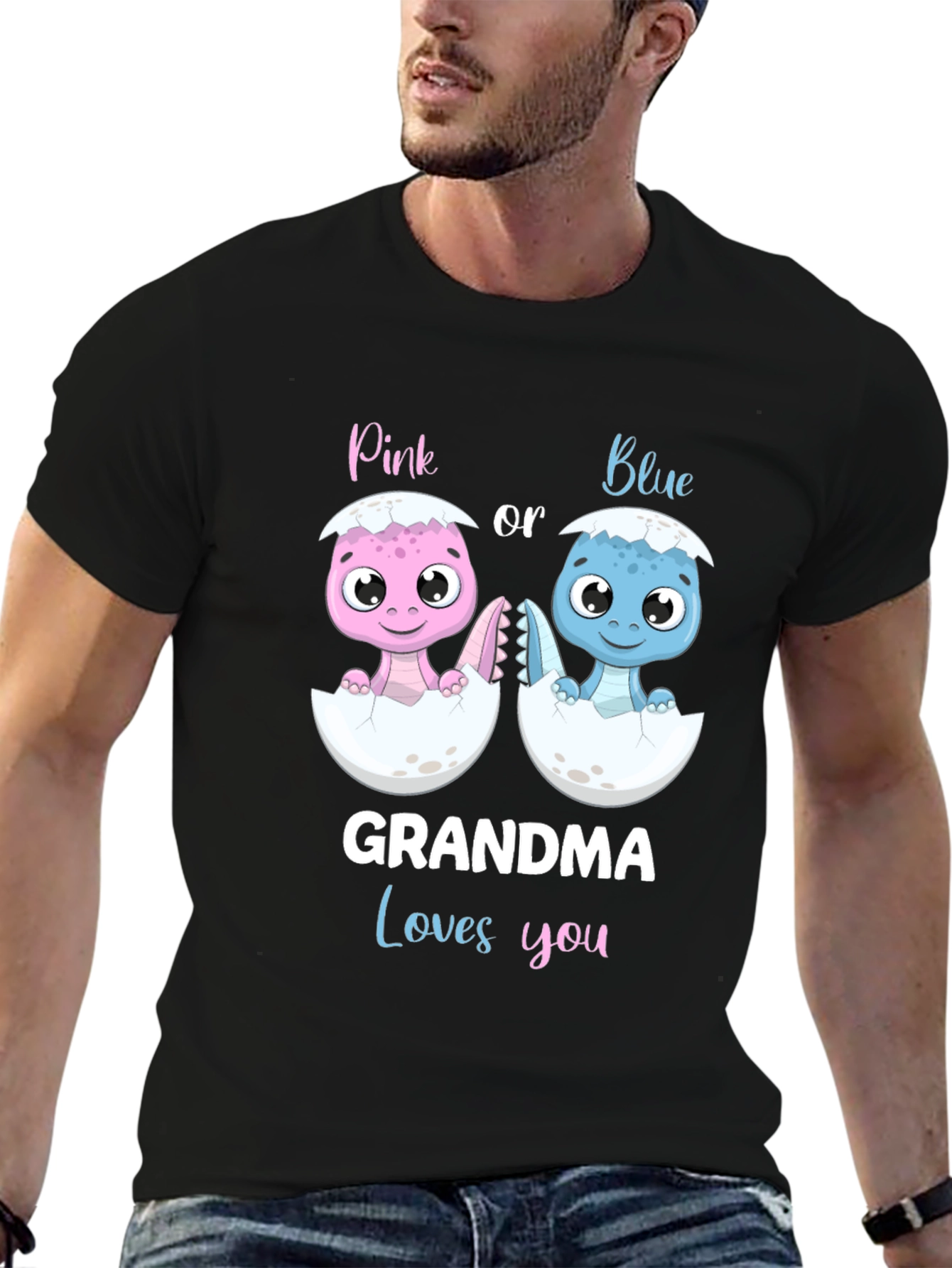Grandma Loves You Baby Gender Reveal T-Shirt