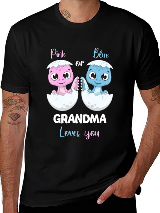 Grandma Loves You Baby Gender Reveal T-Shirt