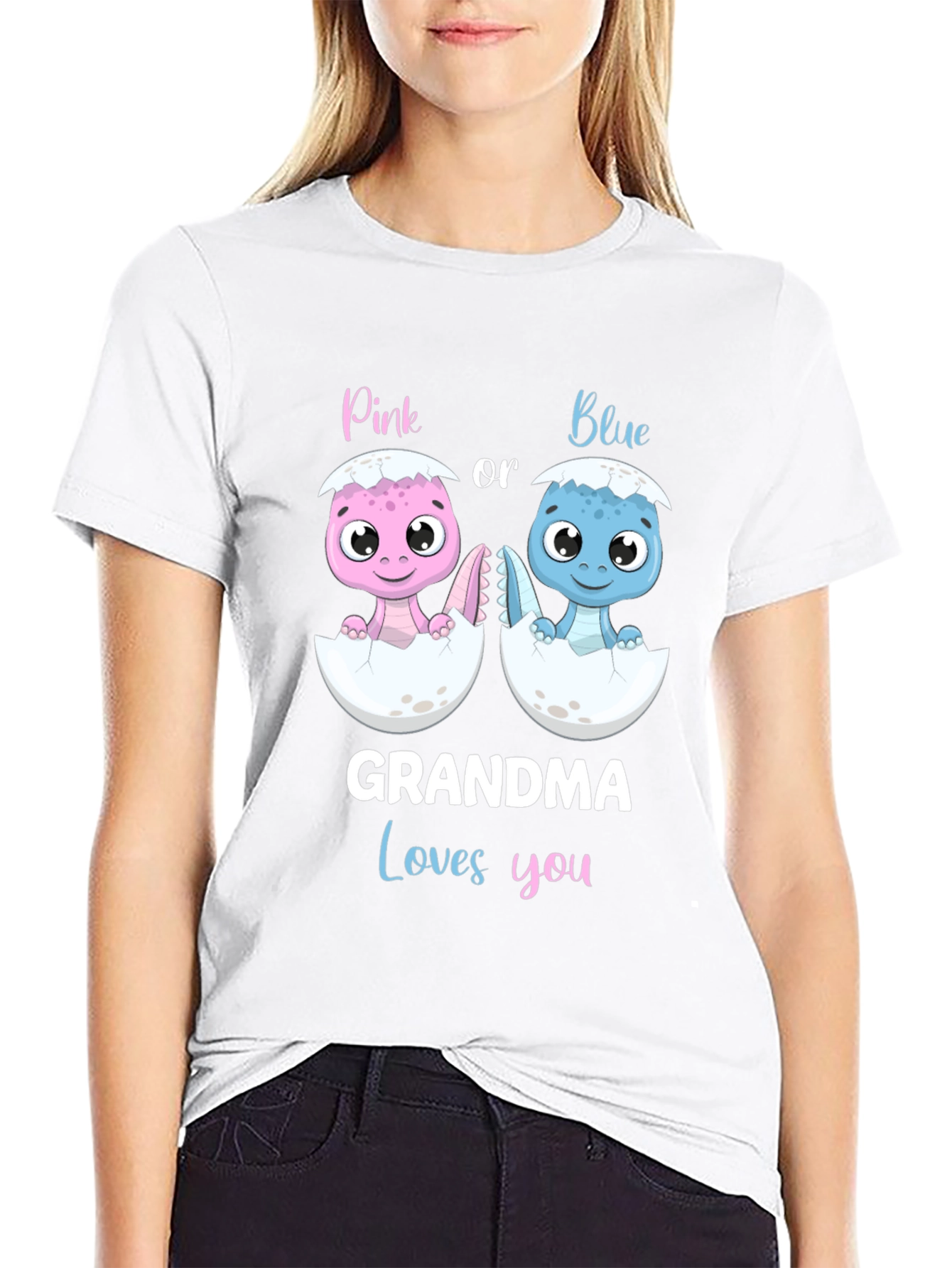 Grandma Loves You Baby Gender Reveal T-Shirt