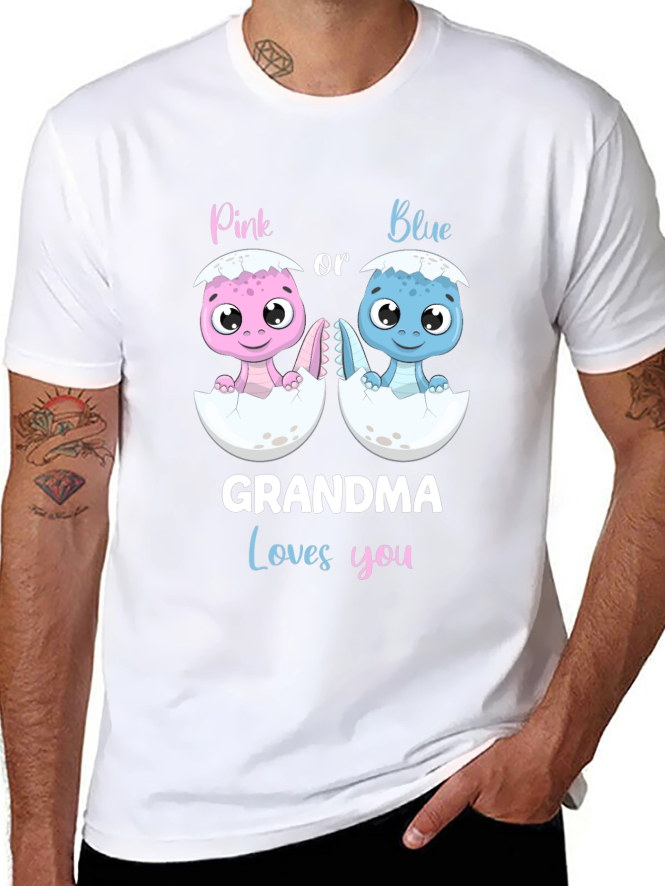 Grandma Loves You Baby Gender Reveal T-Shirt