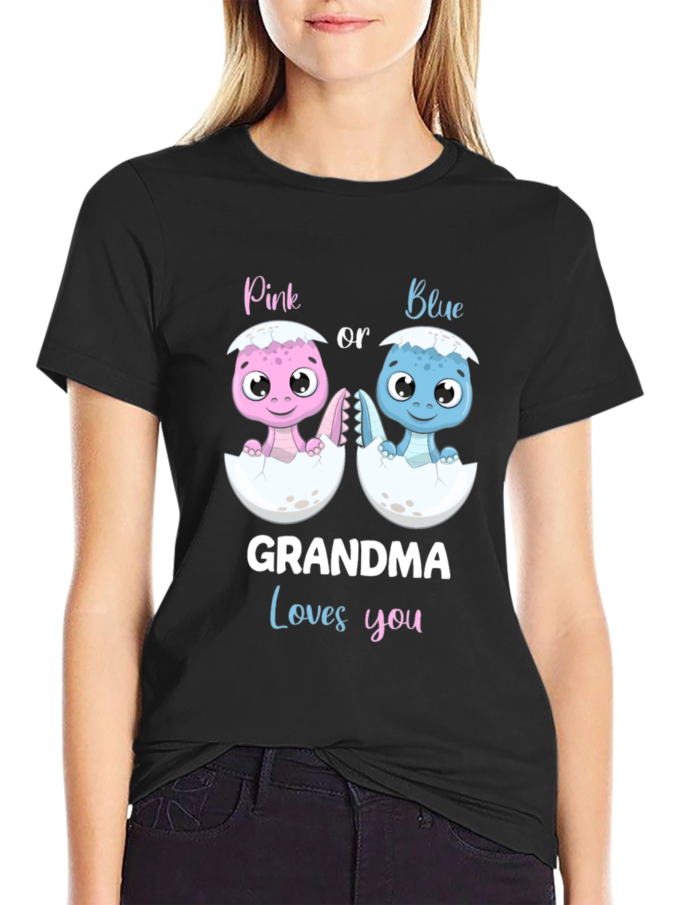 Grandma Loves You Baby Gender Reveal T-Shirt