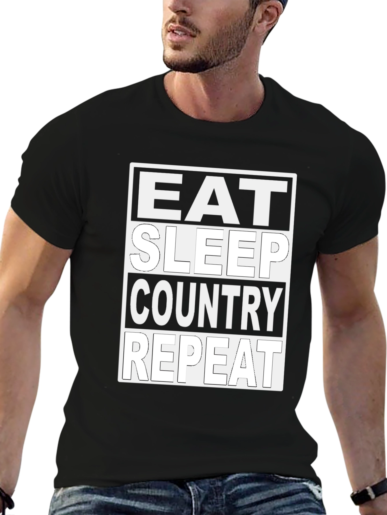 Eat Sleep Country Repeat Graphic Tee