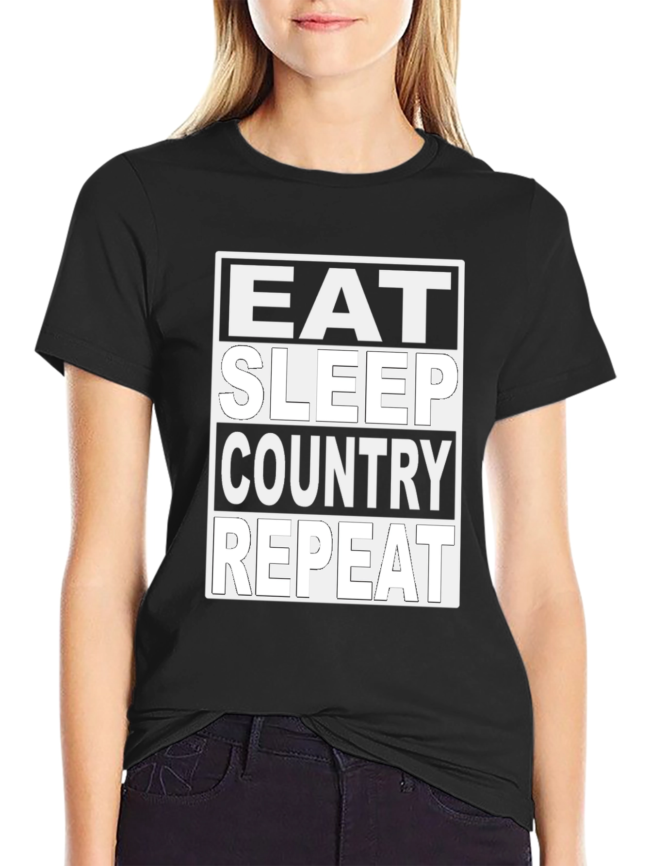 Eat Sleep Country Repeat Graphic Tee