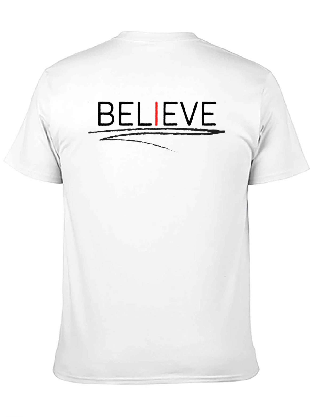 Believe Graphic Print Crew Neck Tee