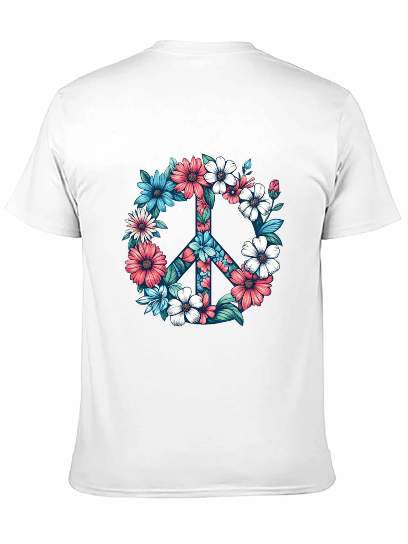 Floral Peace Sign Graphic Tee
