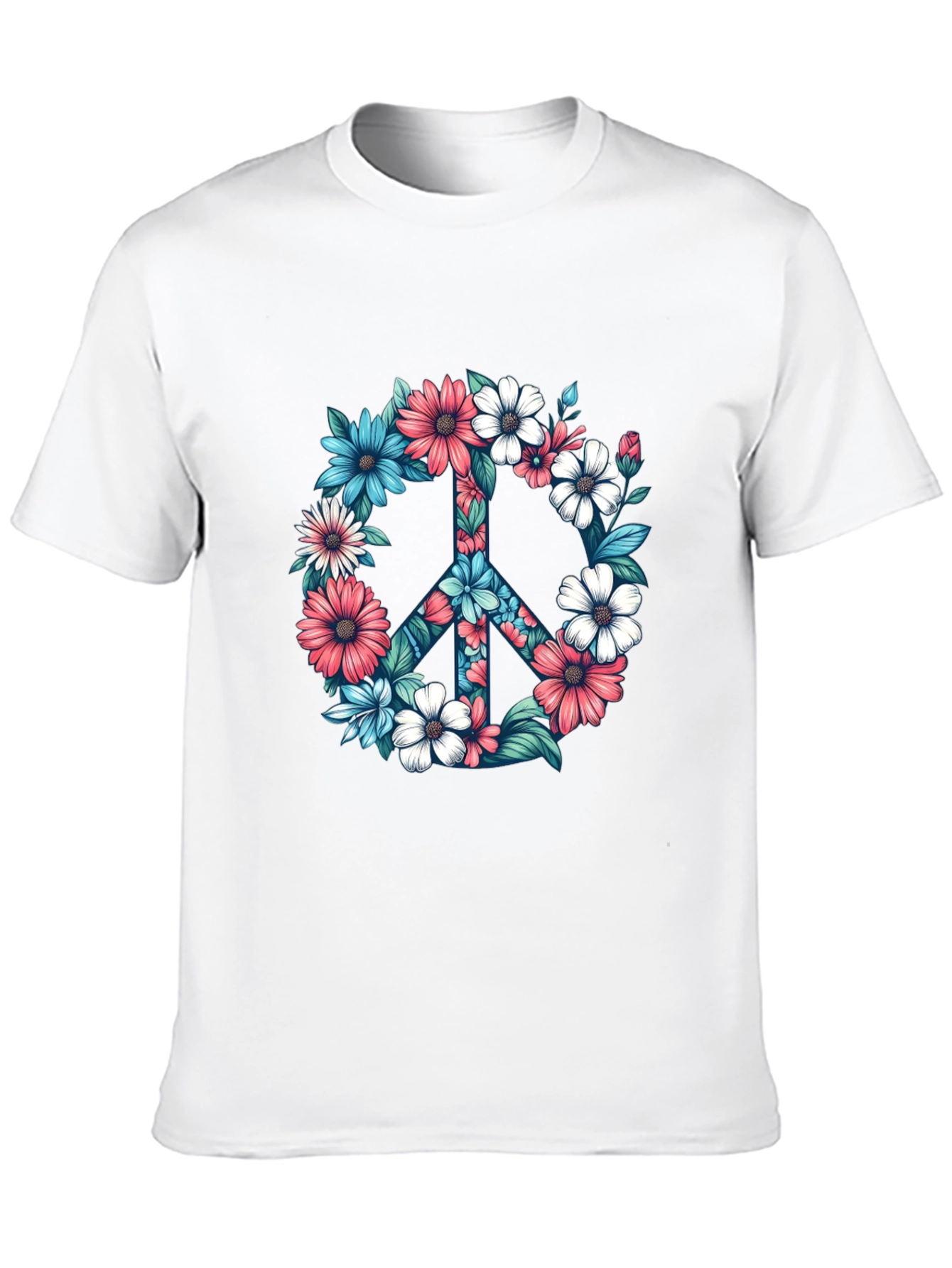 Floral Peace Sign Graphic Tee