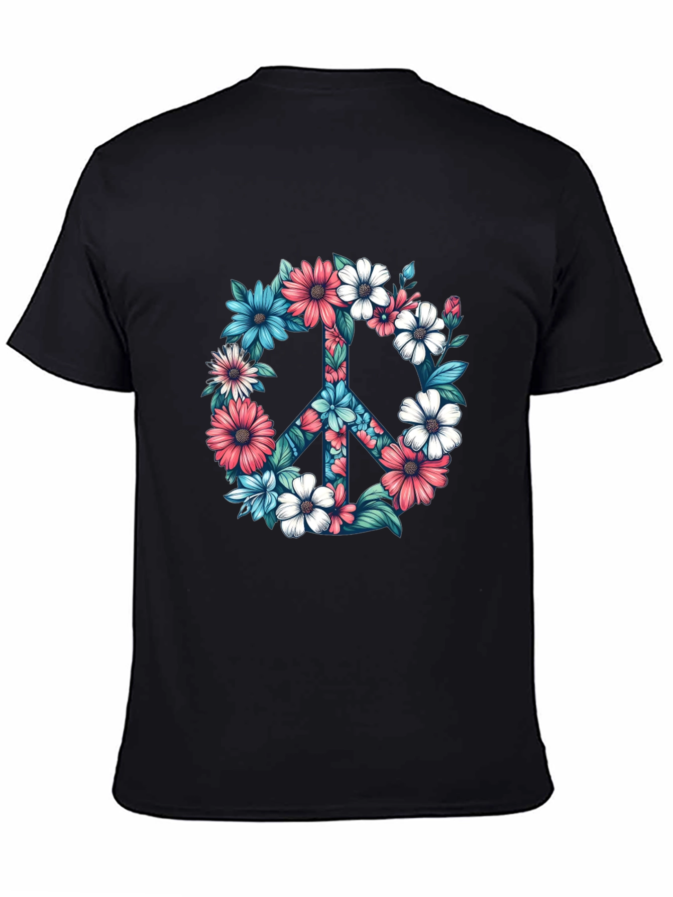 Floral Peace Sign Graphic Tee