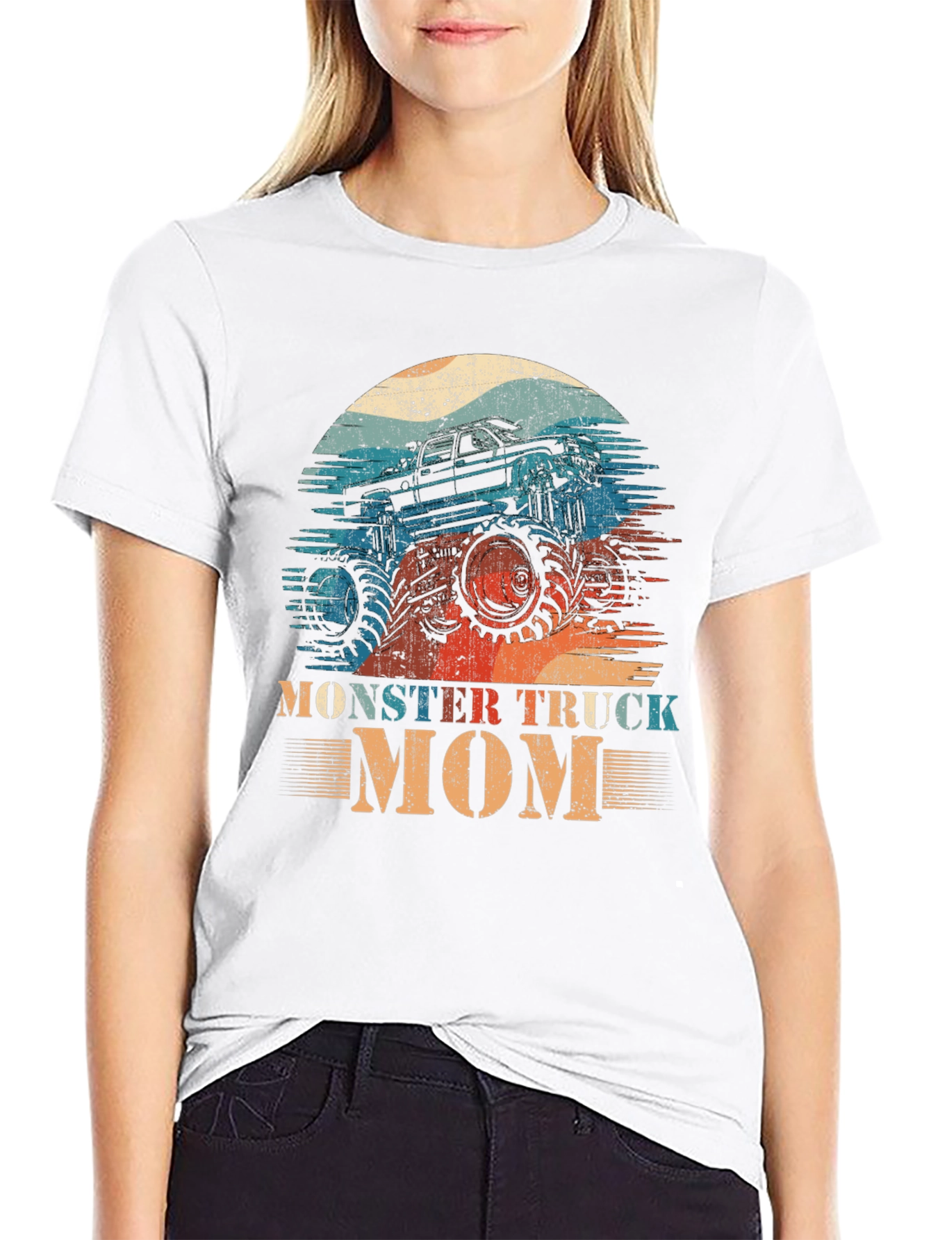 Monster Truck Mom T-Shirt - Retro Design