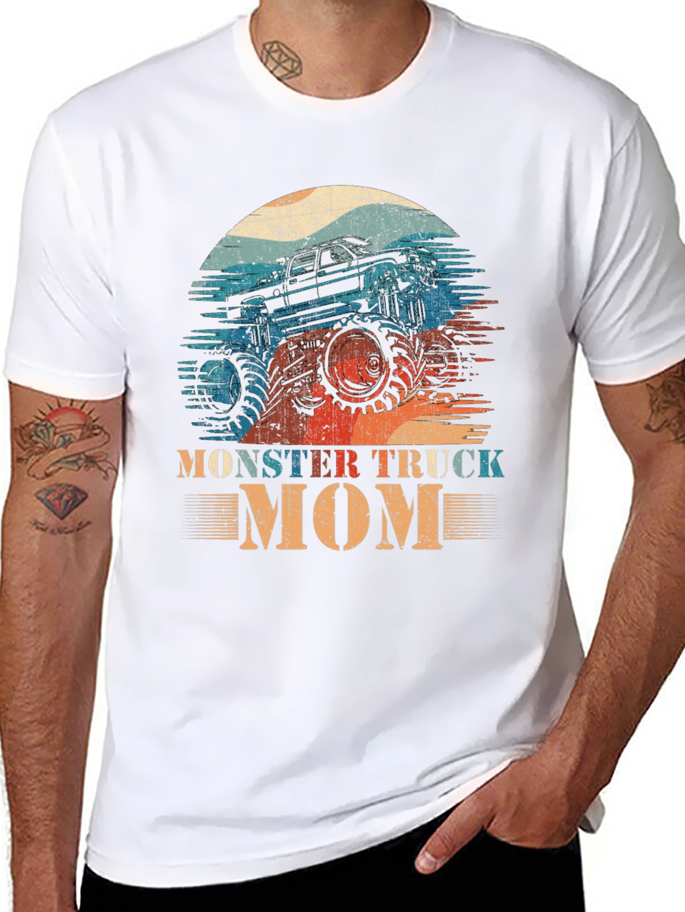 Monster Truck Mom T-Shirt - Retro Design