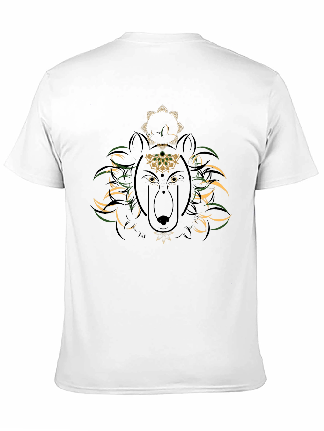 Mens Black Bear Graphic Tee - Unique Artistic Design