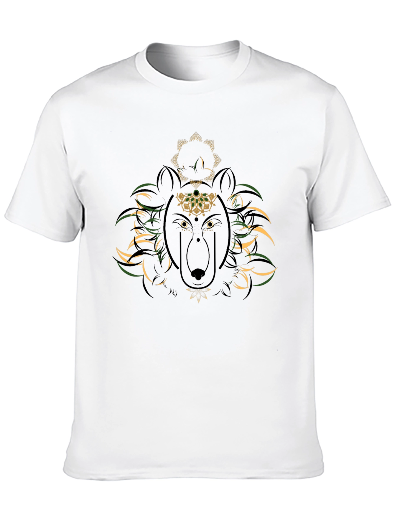 Mens Black Bear Graphic Tee - Unique Artistic Design
