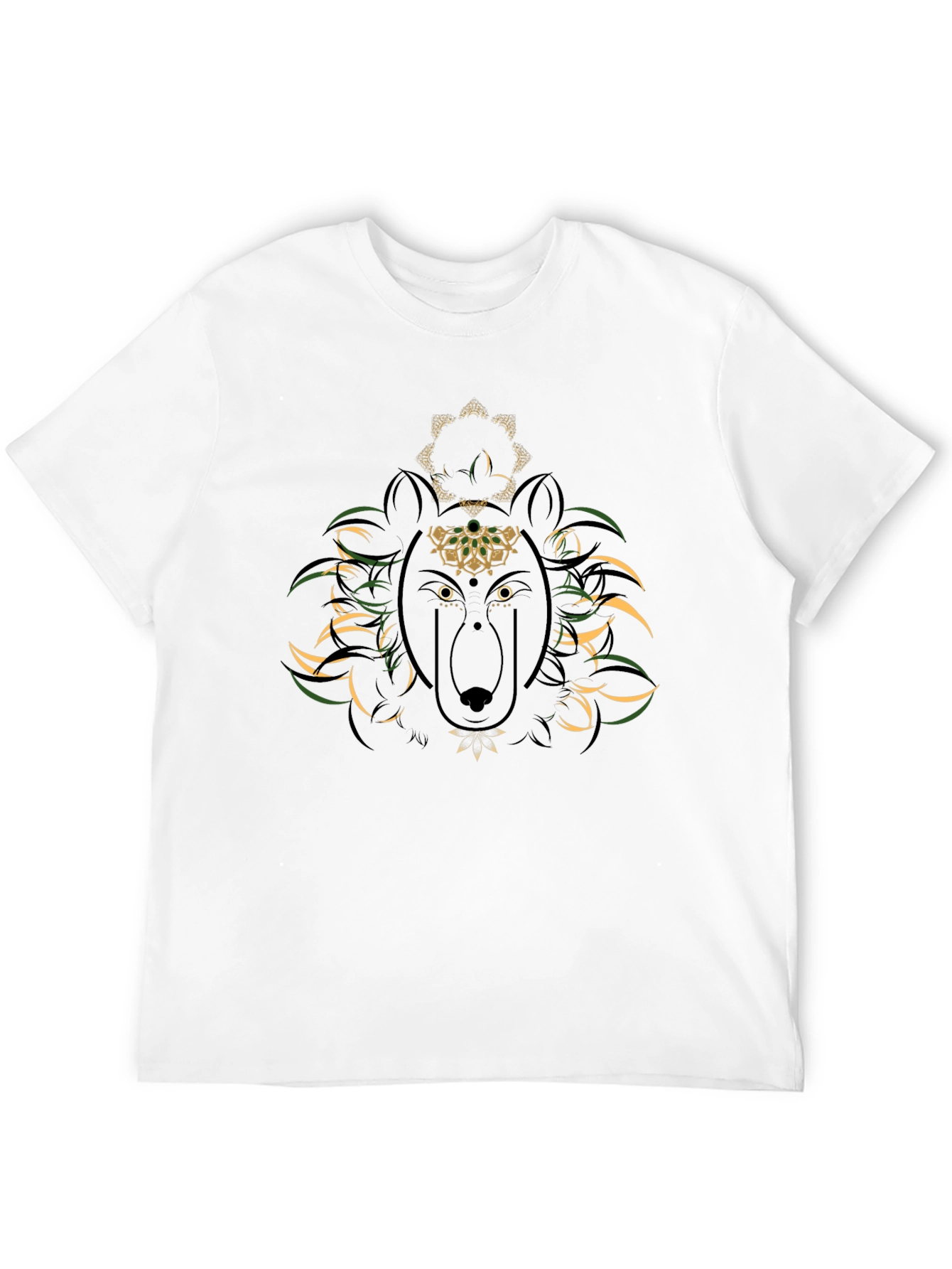 Mens Black Bear Graphic Tee - Unique Artistic Design