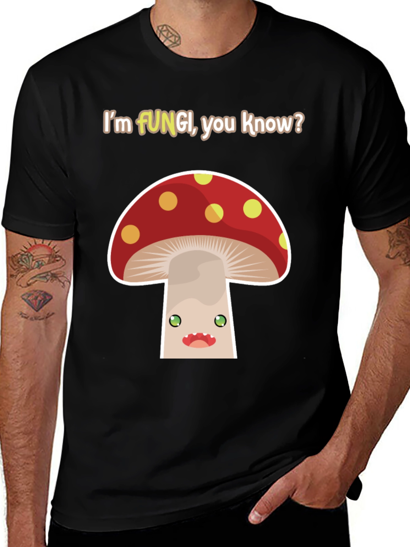 Funny Fungi Mushroom Graphic T-Shirt