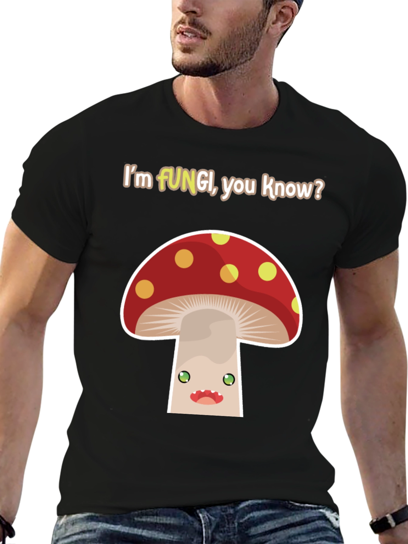 Funny Fungi Mushroom Graphic T-Shirt