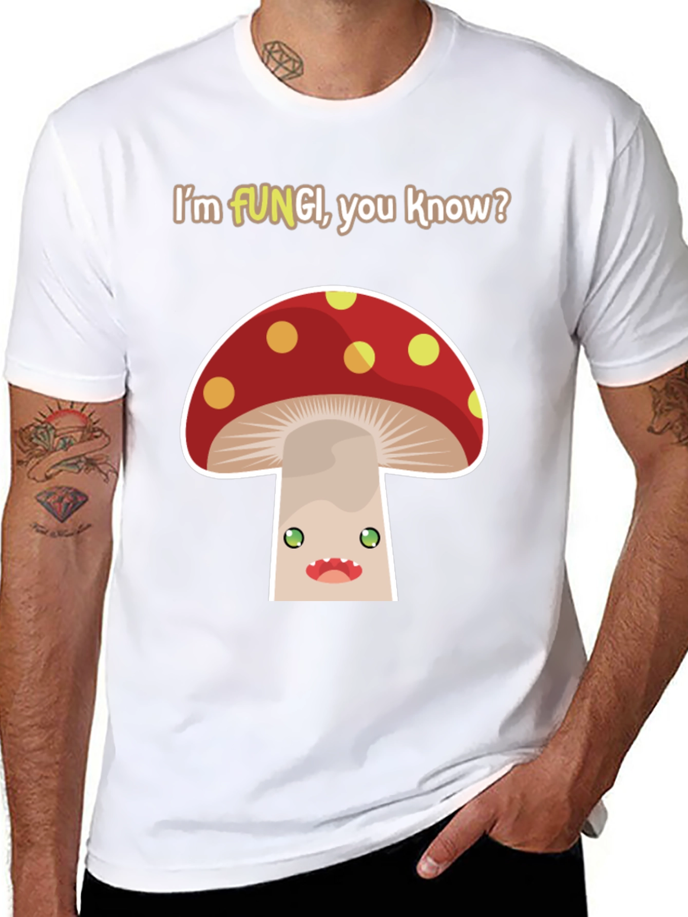 Funny Fungi Mushroom Graphic T-Shirt