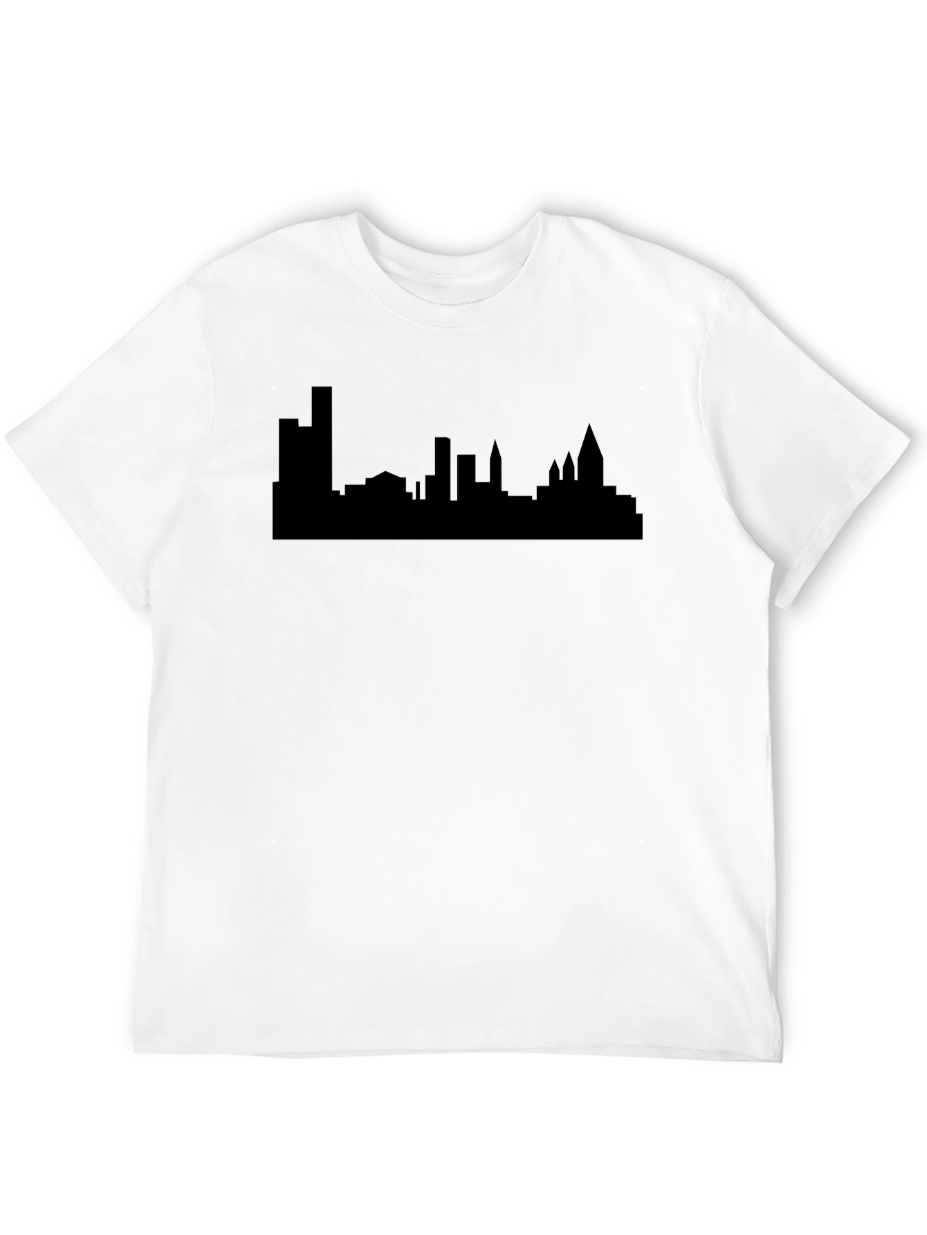 Cityscape Silhouette Graphic Tee - Modern Urban Style