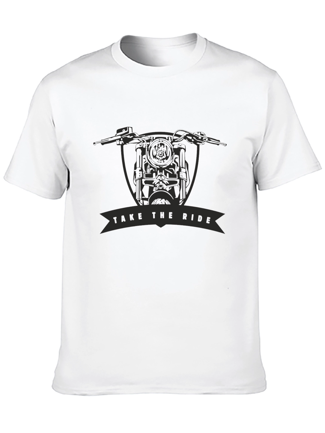 Black Take the Ride Motorcycle Graphic Tee