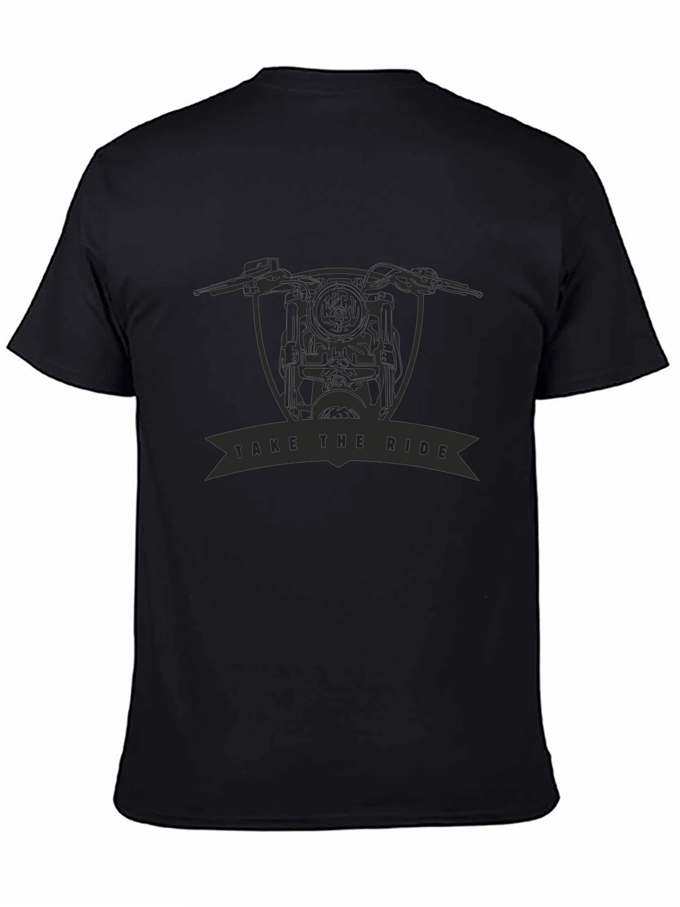 Black Take the Ride Motorcycle Graphic Tee