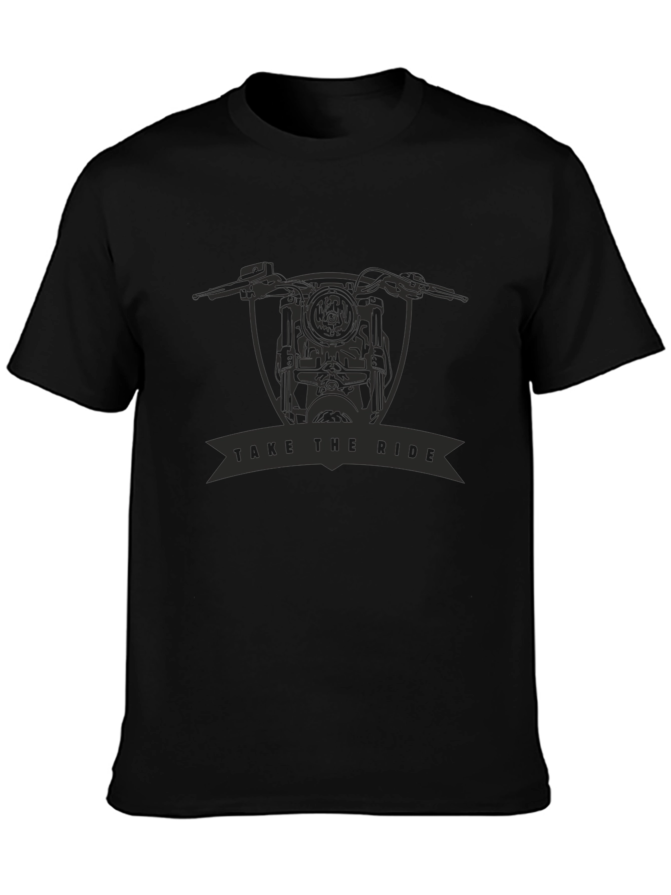 Black Take the Ride Motorcycle Graphic Tee