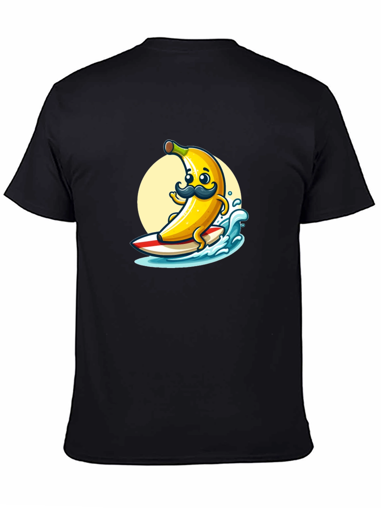 Surfing Banana Graphic T-Shirt - Funny Cartoon Tee