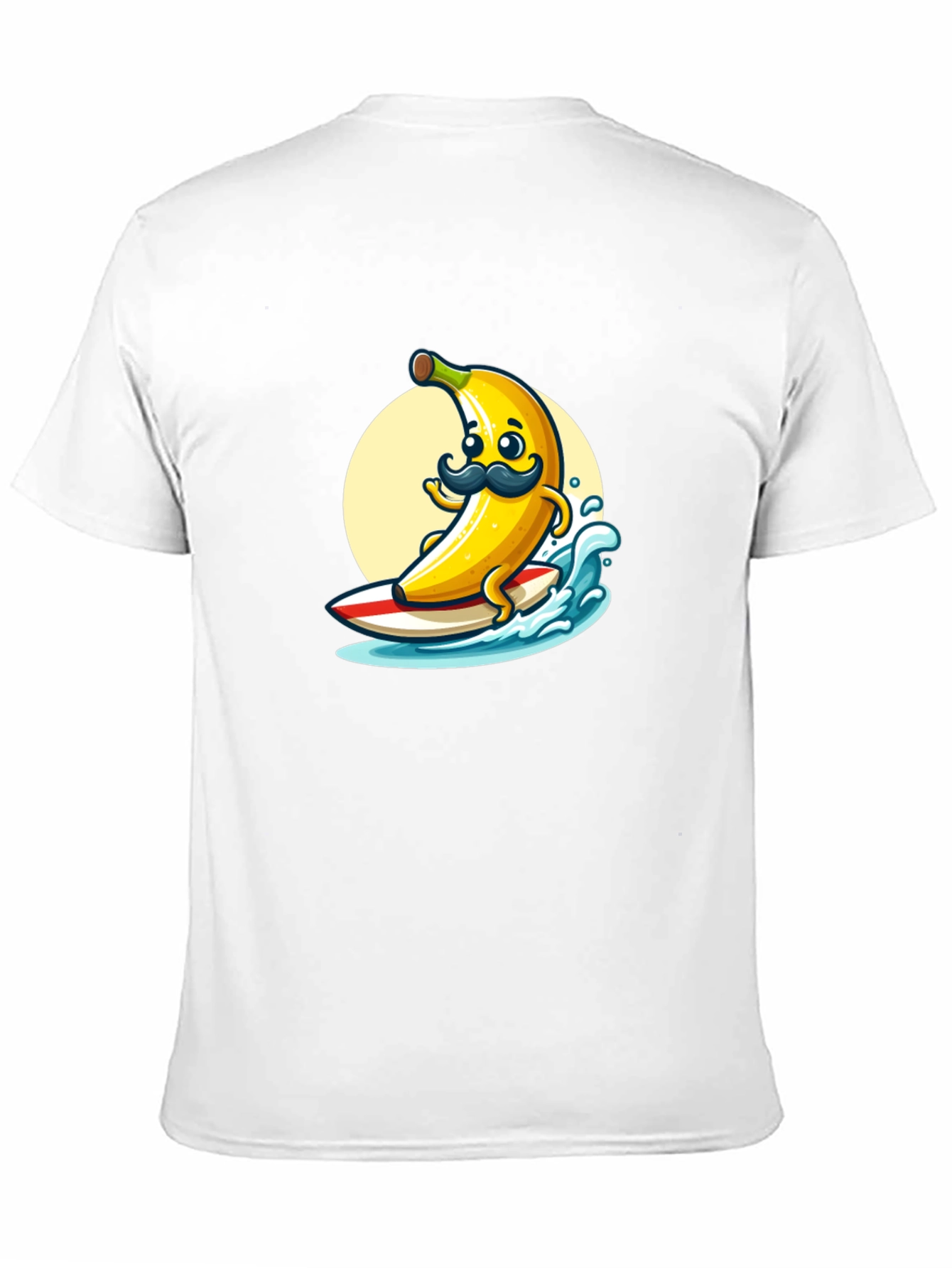 Surfing Banana Graphic T-Shirt - Funny Cartoon Tee