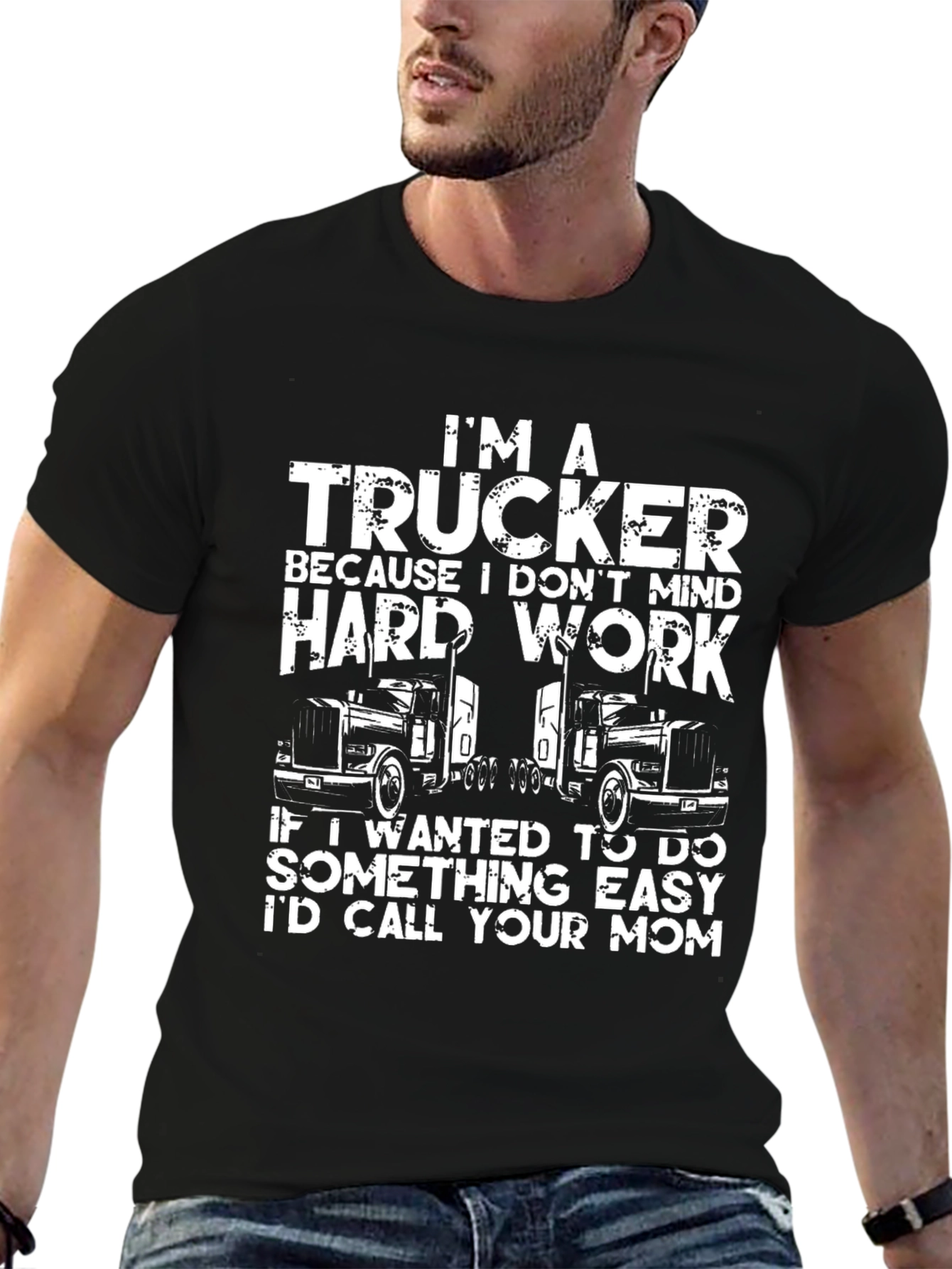Trucker Graphic Tee - Hard Work Humor