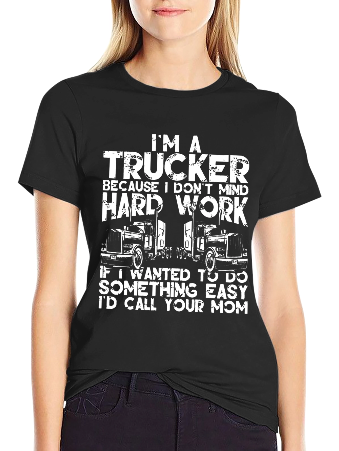 Trucker Graphic Tee - Hard Work Humor