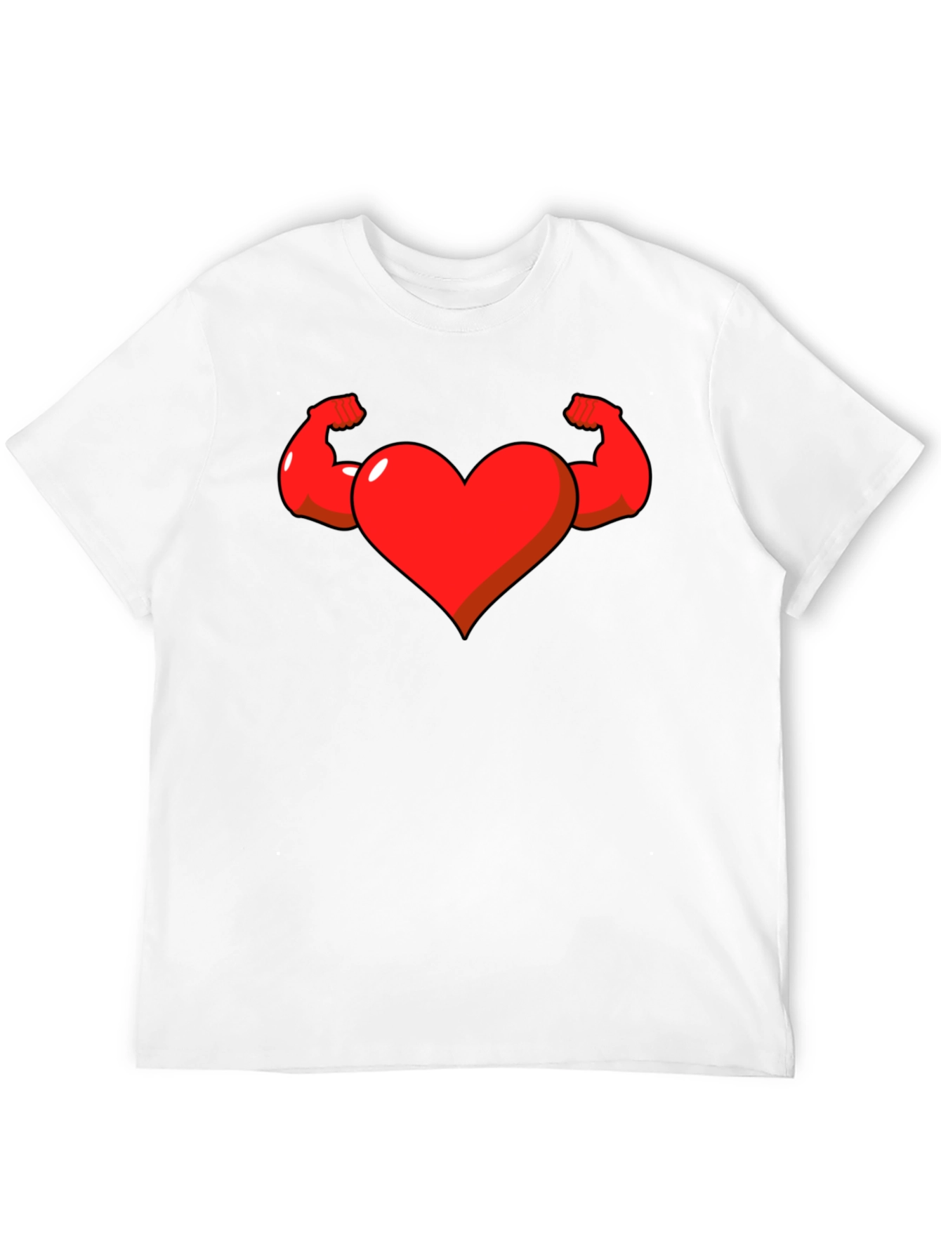 Heart with Muscle Arms Graphic Tee