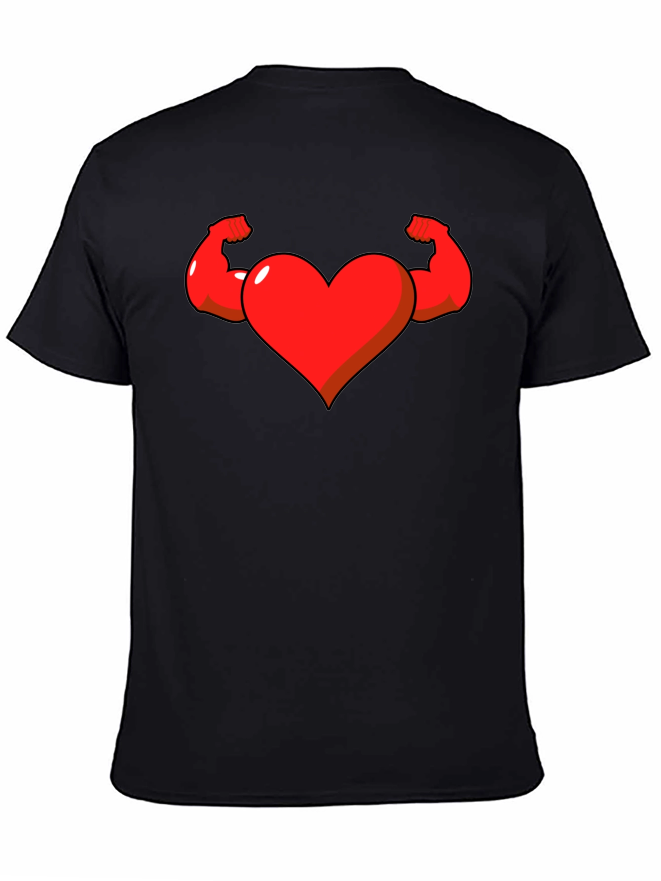 Heart with Muscle Arms Graphic Tee