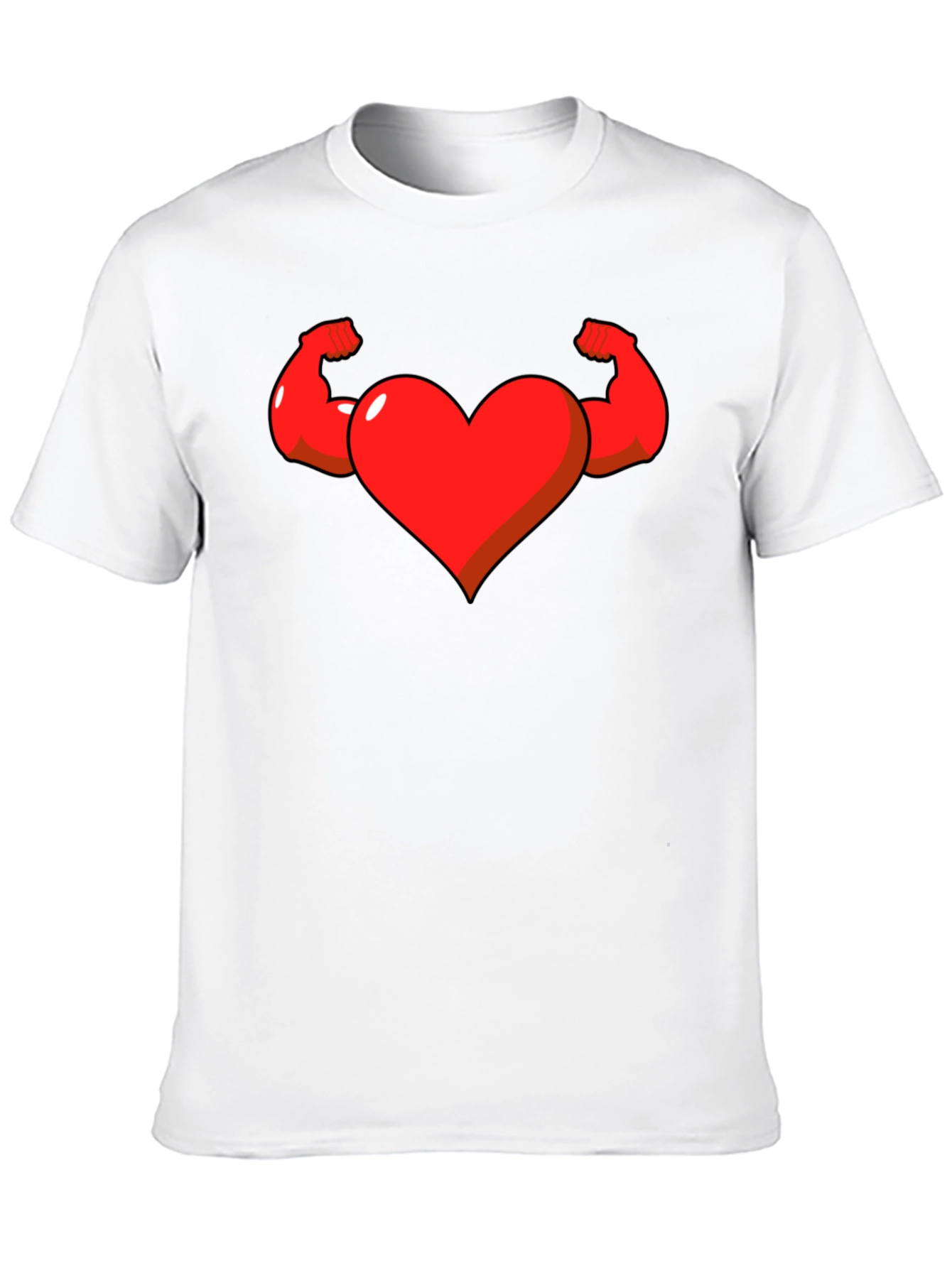 Heart with Muscle Arms Graphic Tee