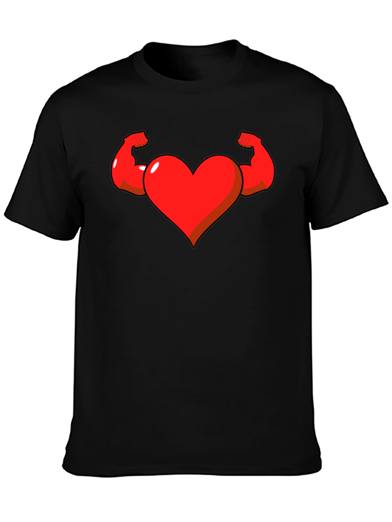 Heart with Muscle Arms Graphic Tee