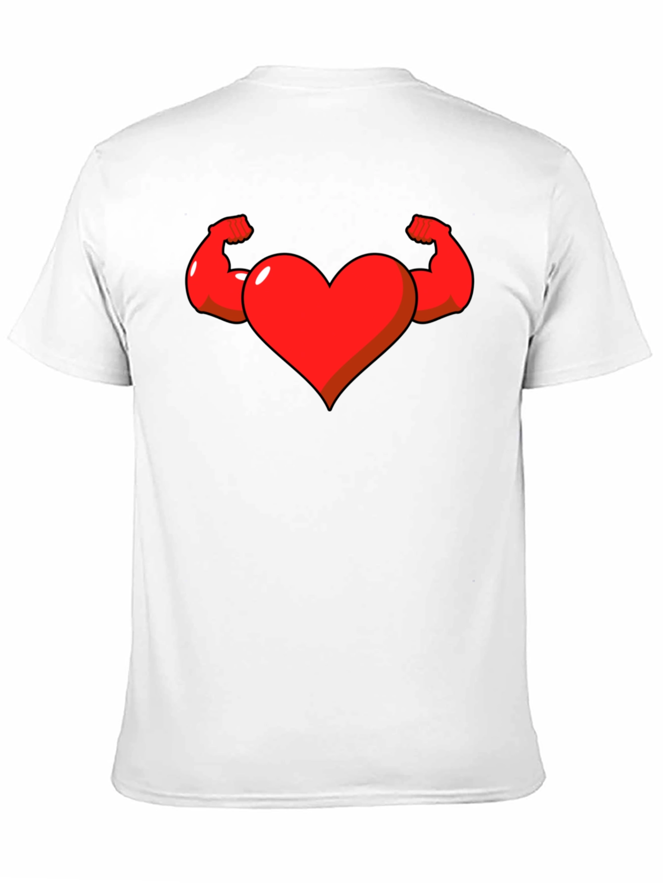 Heart with Muscle Arms Graphic Tee