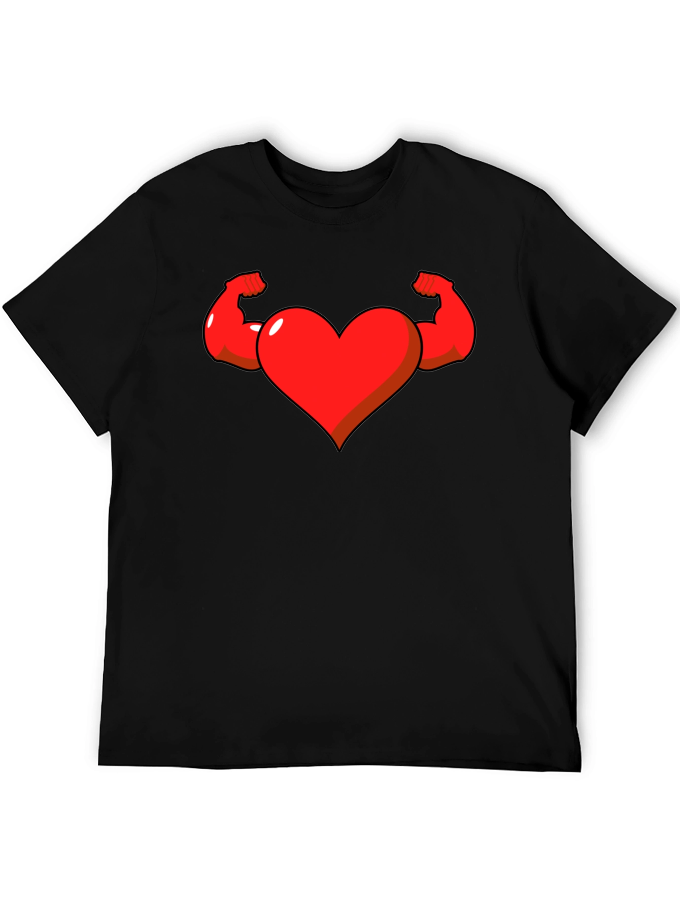 Heart with Muscle Arms Graphic Tee