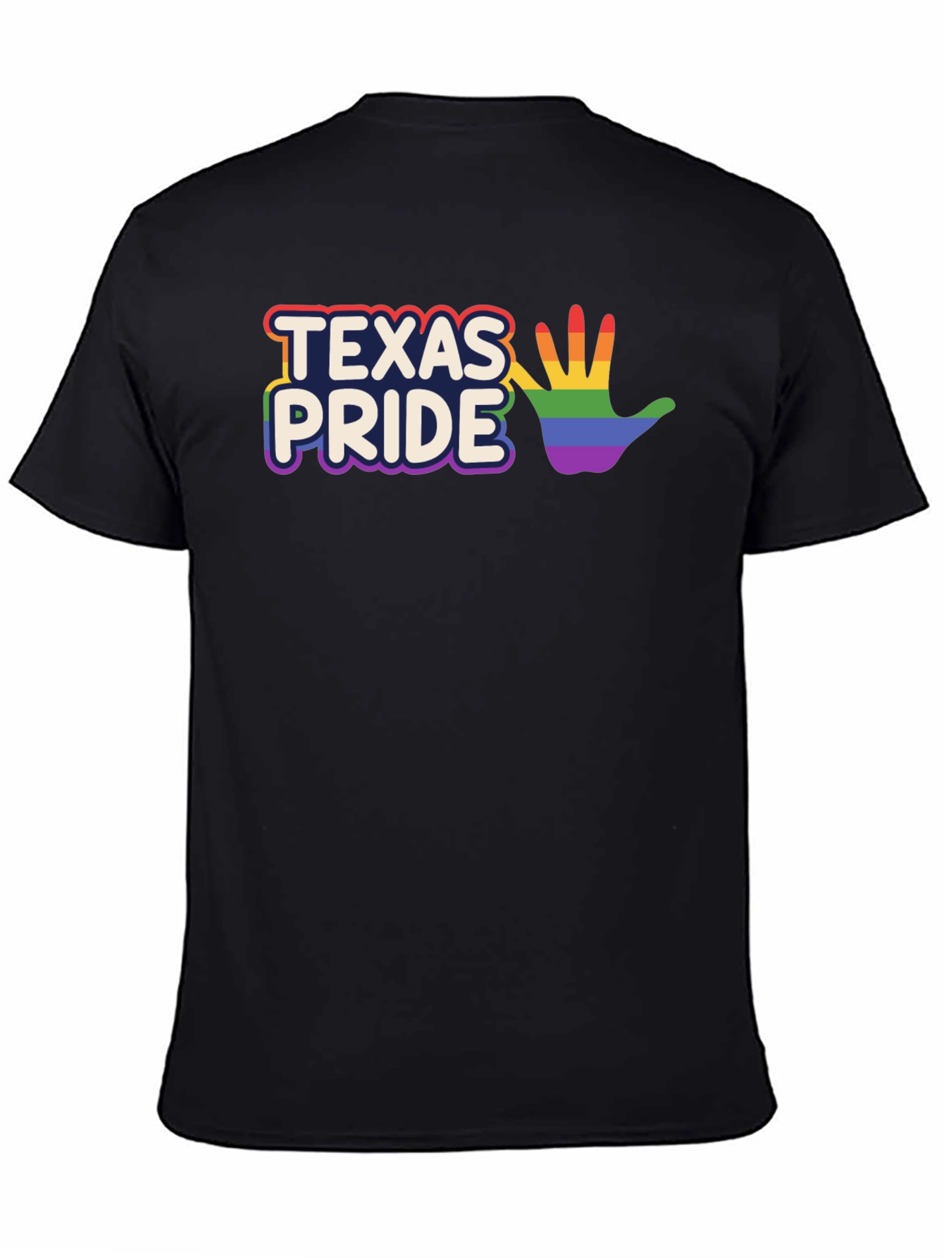 Texas Pride LGBTQ+ Rainbow Hand T-Shirt