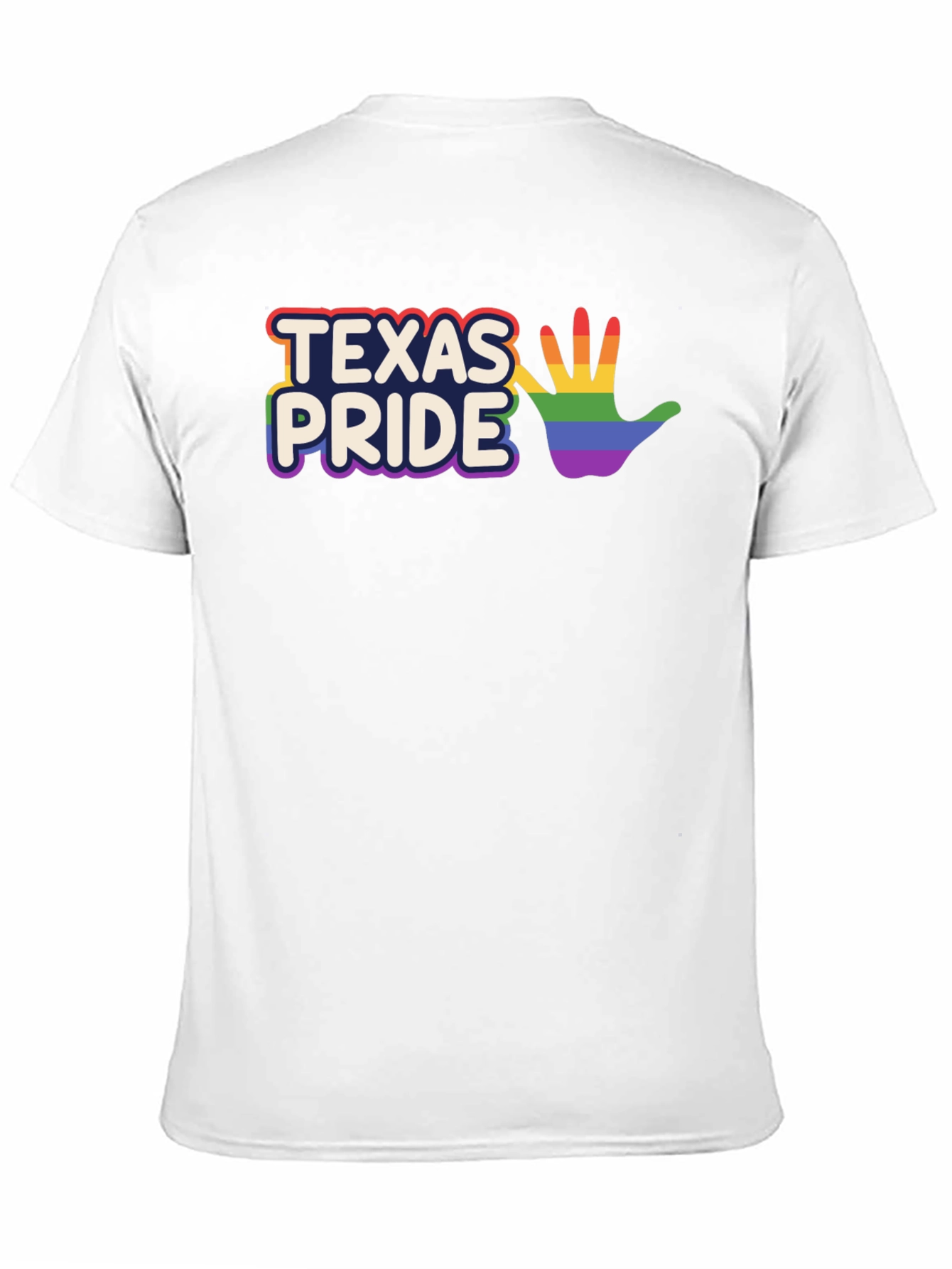 Texas Pride LGBTQ+ Rainbow Hand T-Shirt