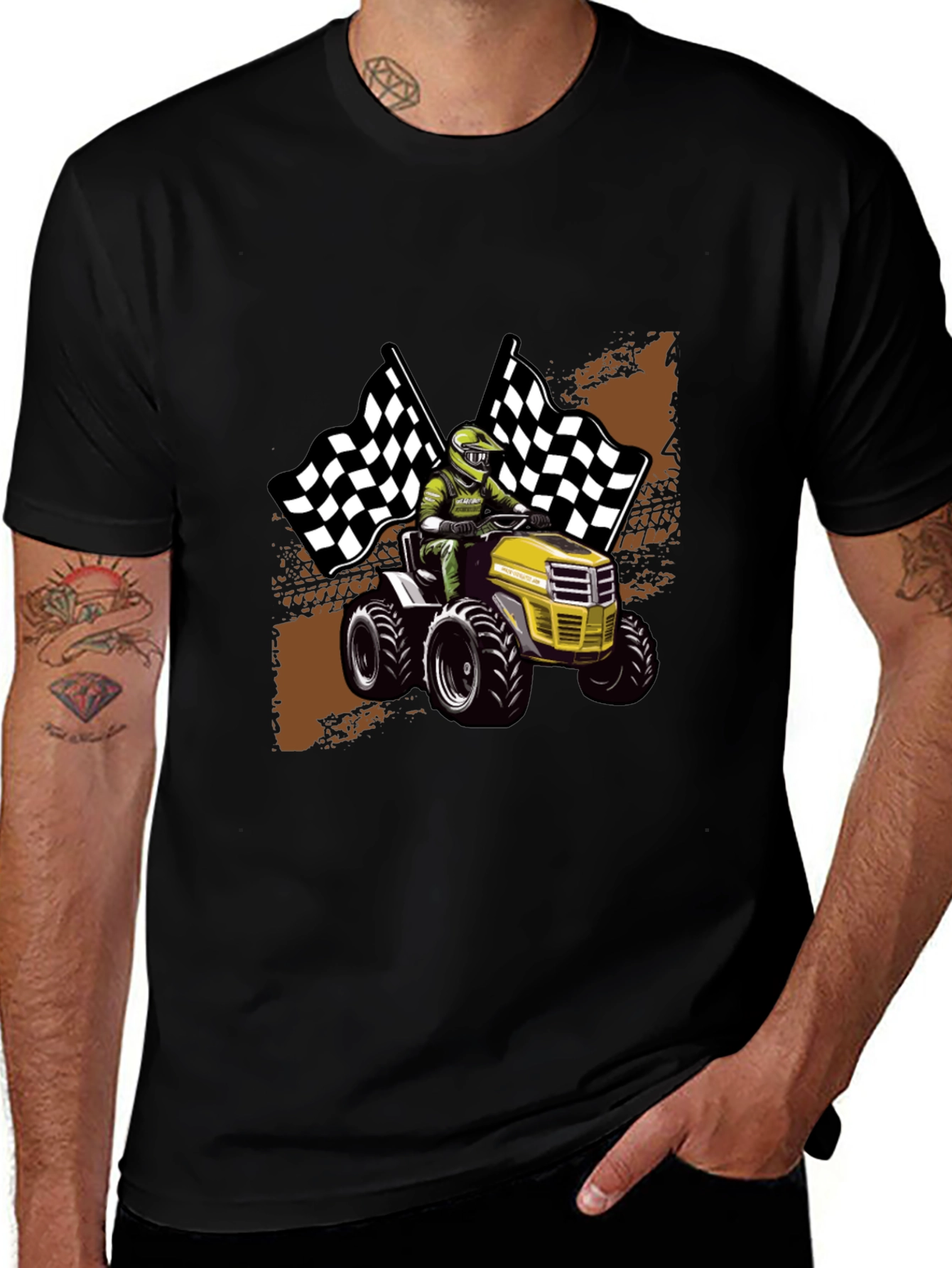 Funny Lawnmower Racing T-Shirt