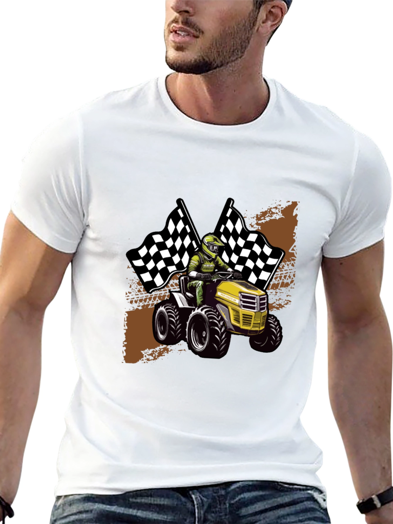 Funny Lawnmower Racing T-Shirt