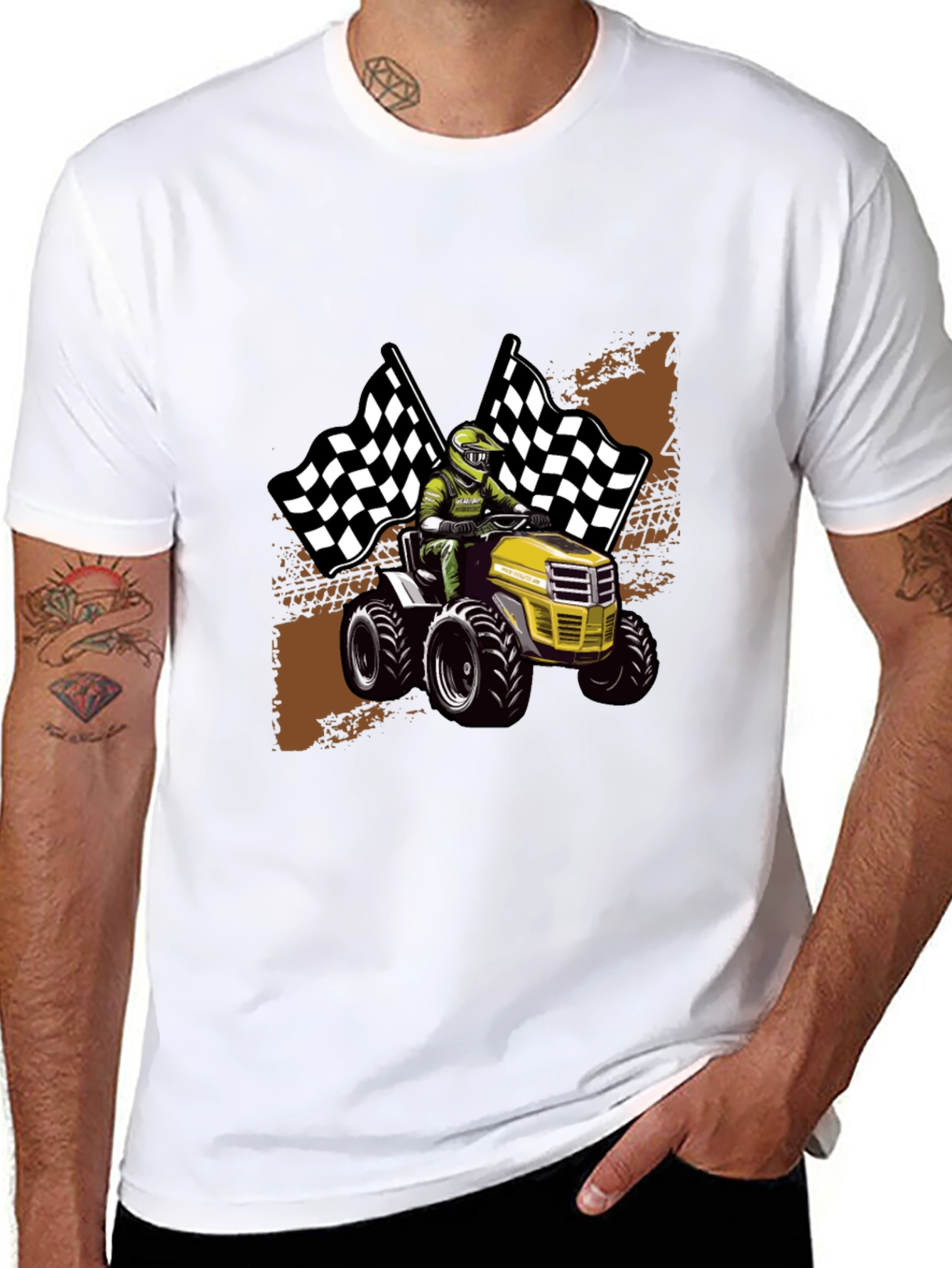Funny Lawnmower Racing T-Shirt