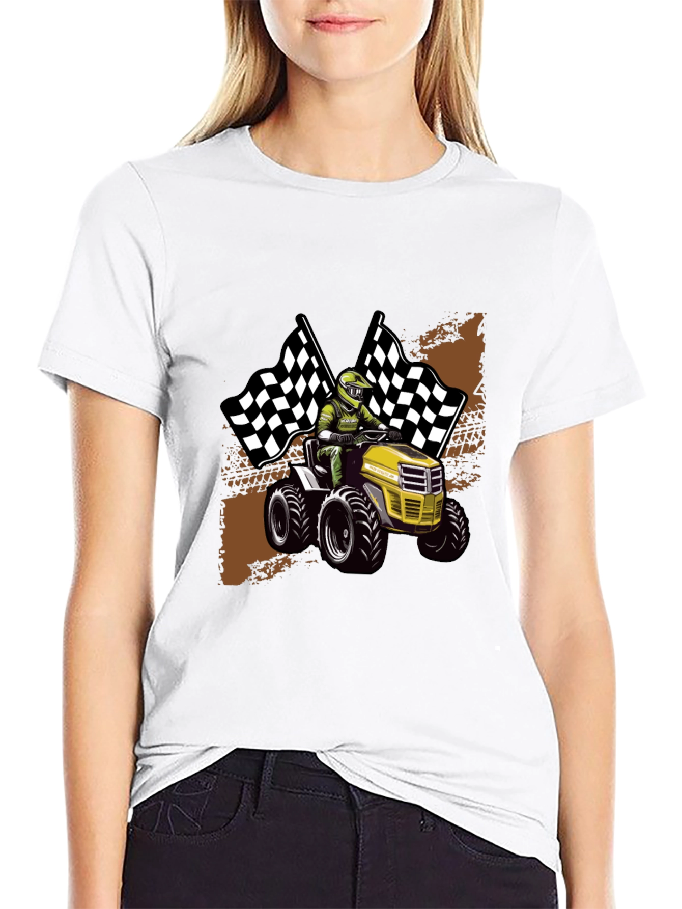 Funny Lawnmower Racing T-Shirt