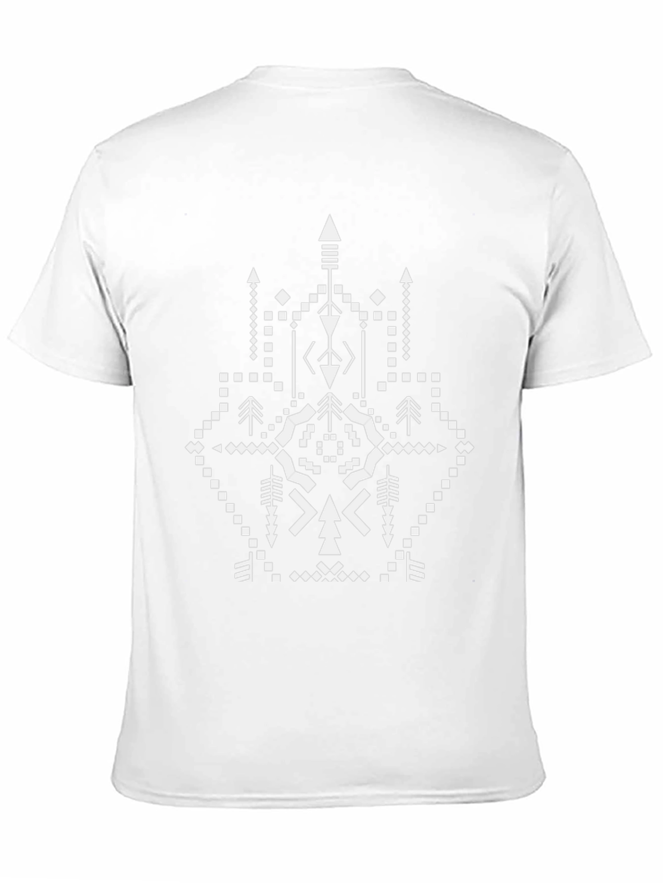 Geometric Pattern Black Graphic Tee