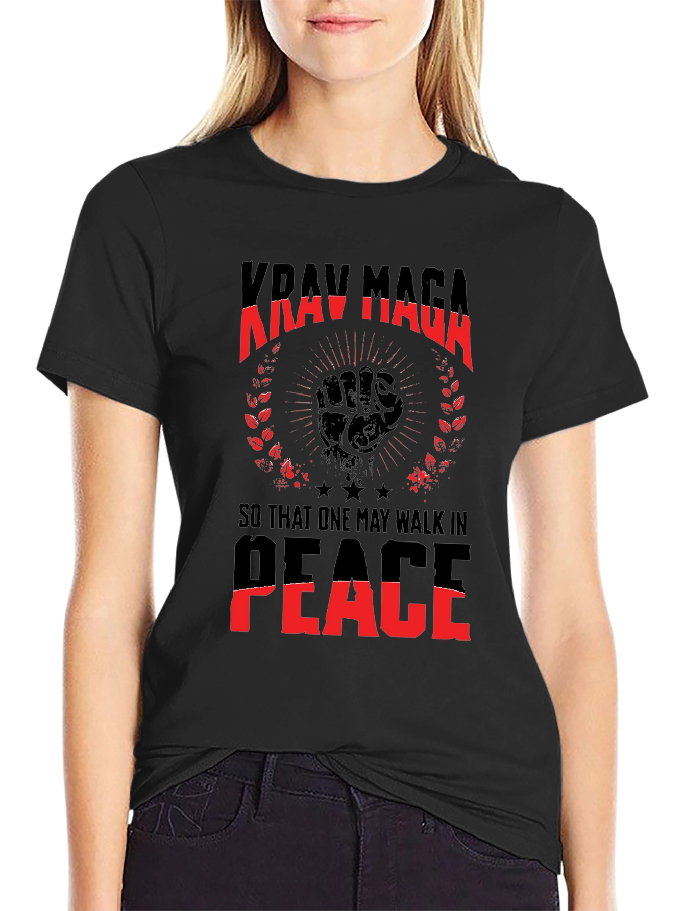 Krav Maga T-Shirt: Walk In Peace Graphic Tee