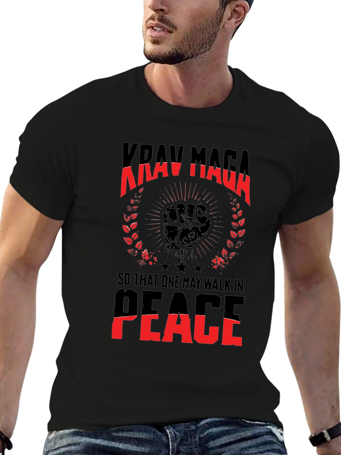 Krav Maga T-Shirt: Walk In Peace Graphic Tee