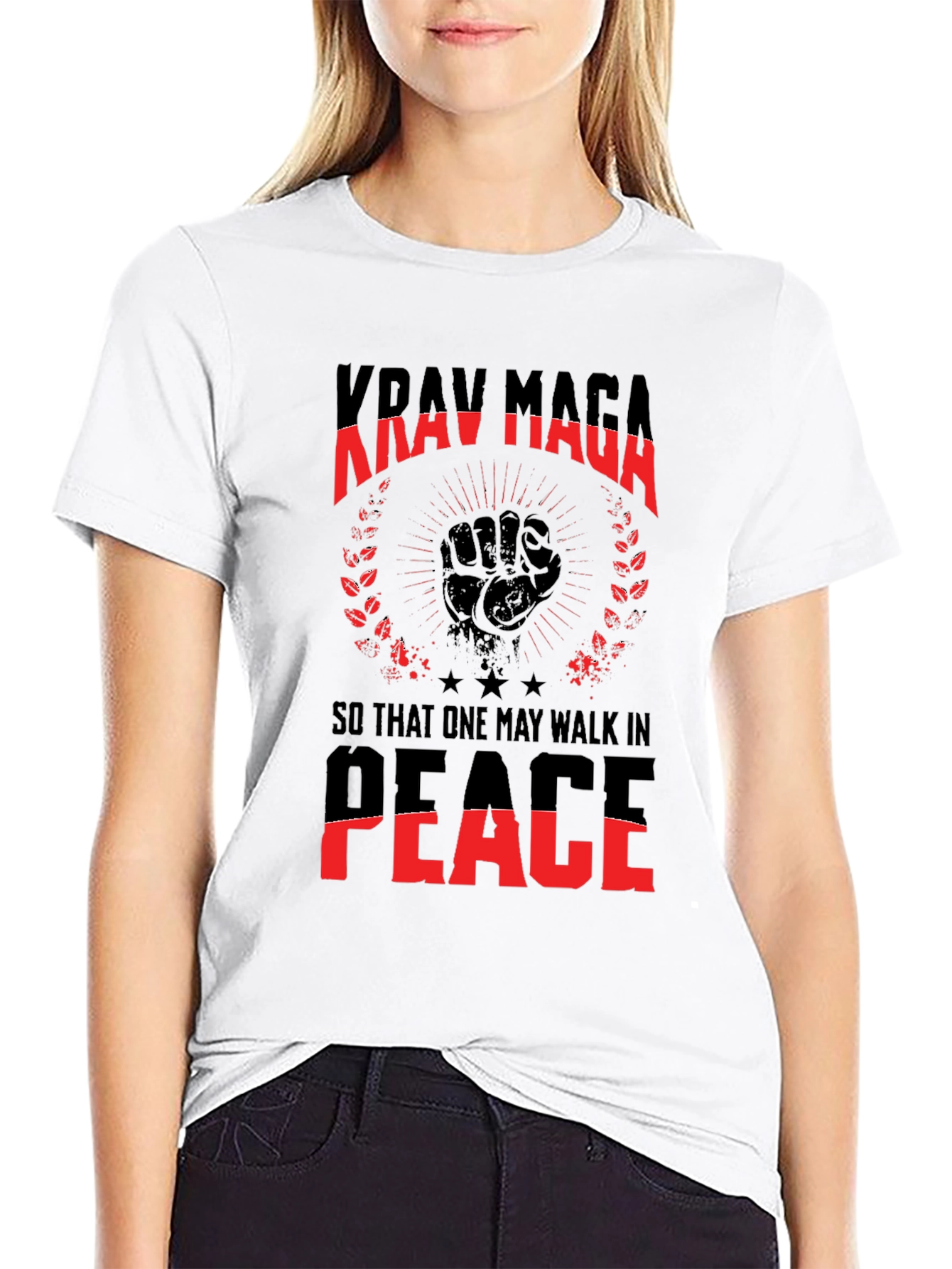 Krav Maga T-Shirt: Walk In Peace Graphic Tee