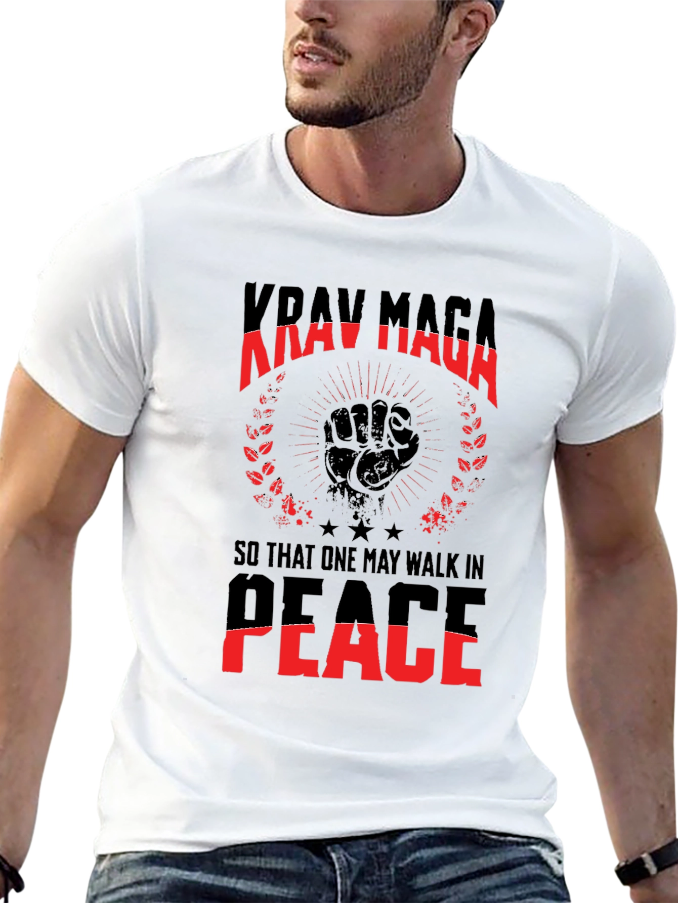 Krav Maga T-Shirt: Walk In Peace Graphic Tee