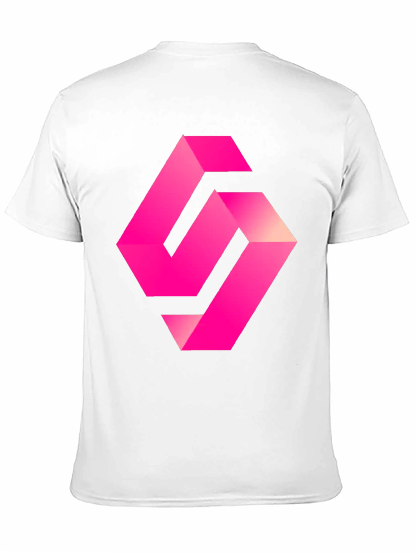 Mens Black T-shirt with Abstract Pink Logo