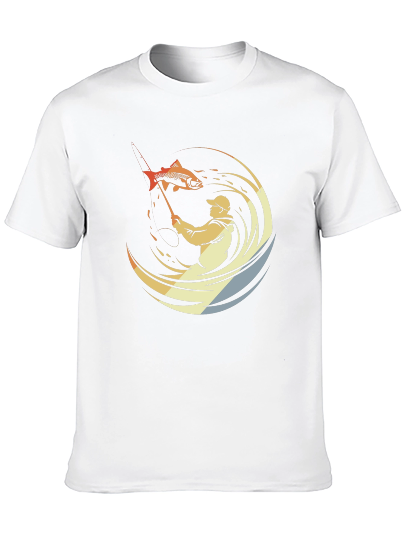 Mens Fishing Graphic Tee - Black