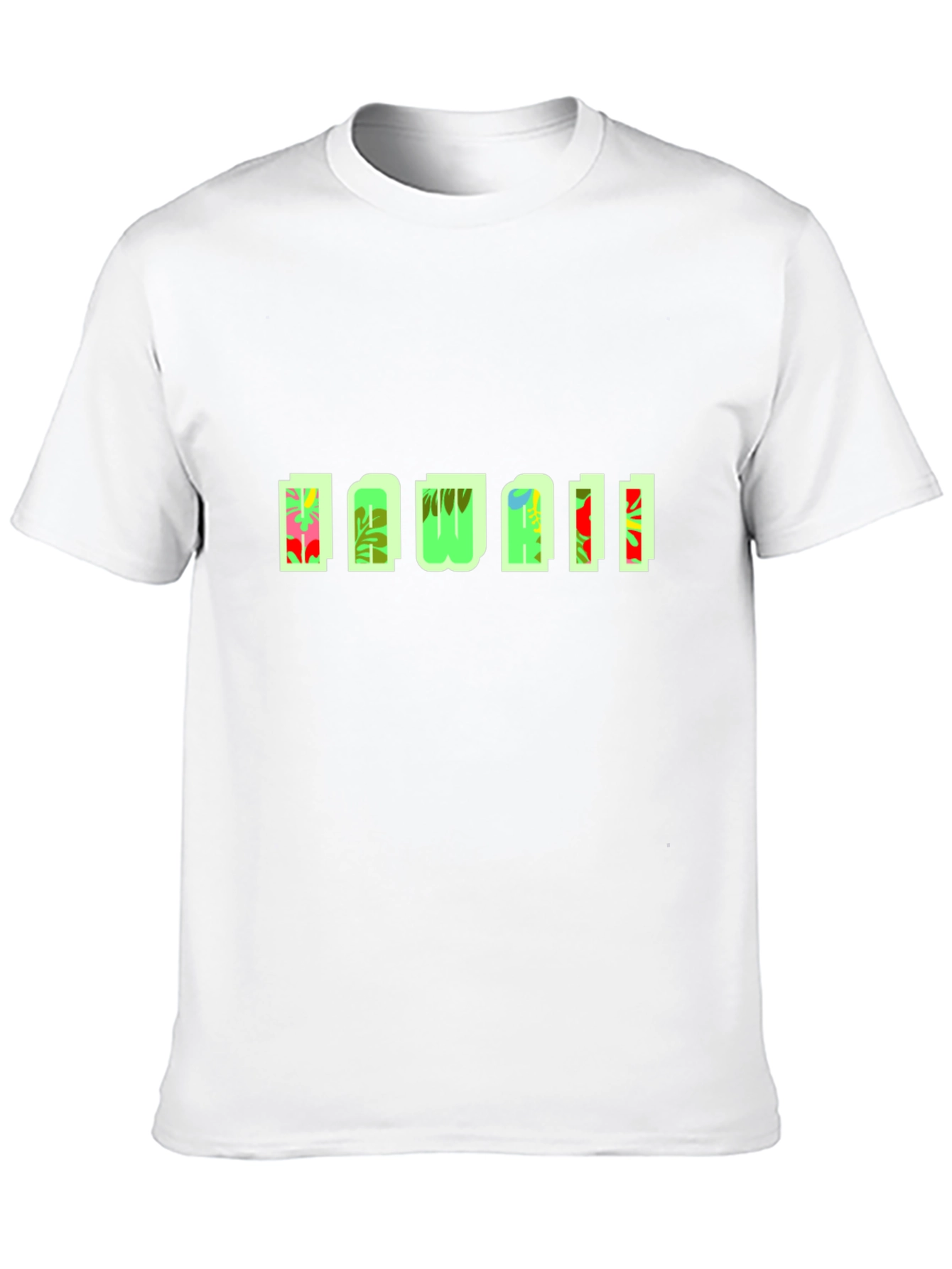 Tropical Hawaii Graphic Black T-Shirt