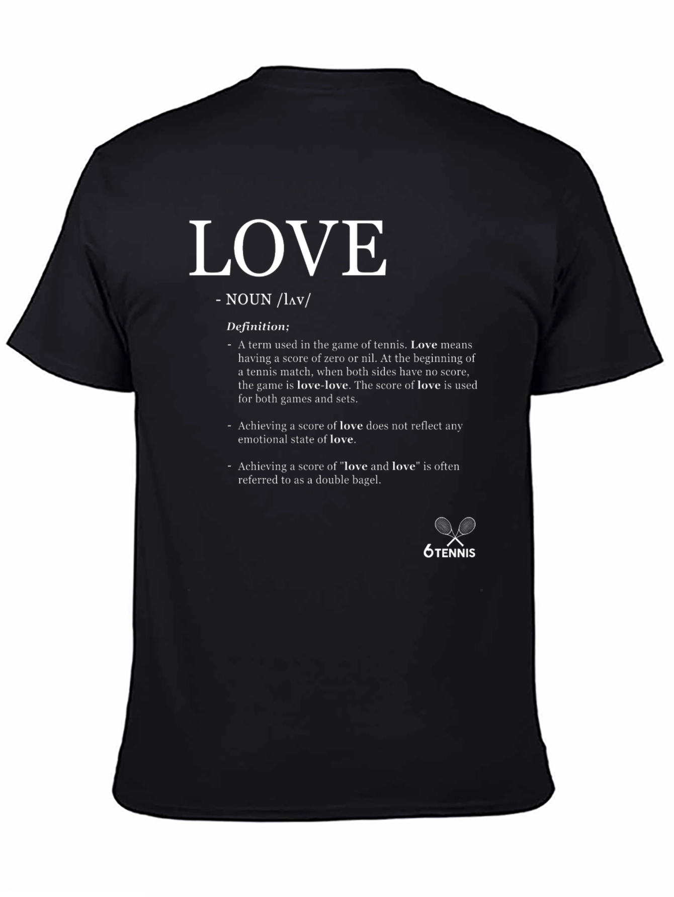 Tennis Love Definition T-Shirt - Unique Sports Tee