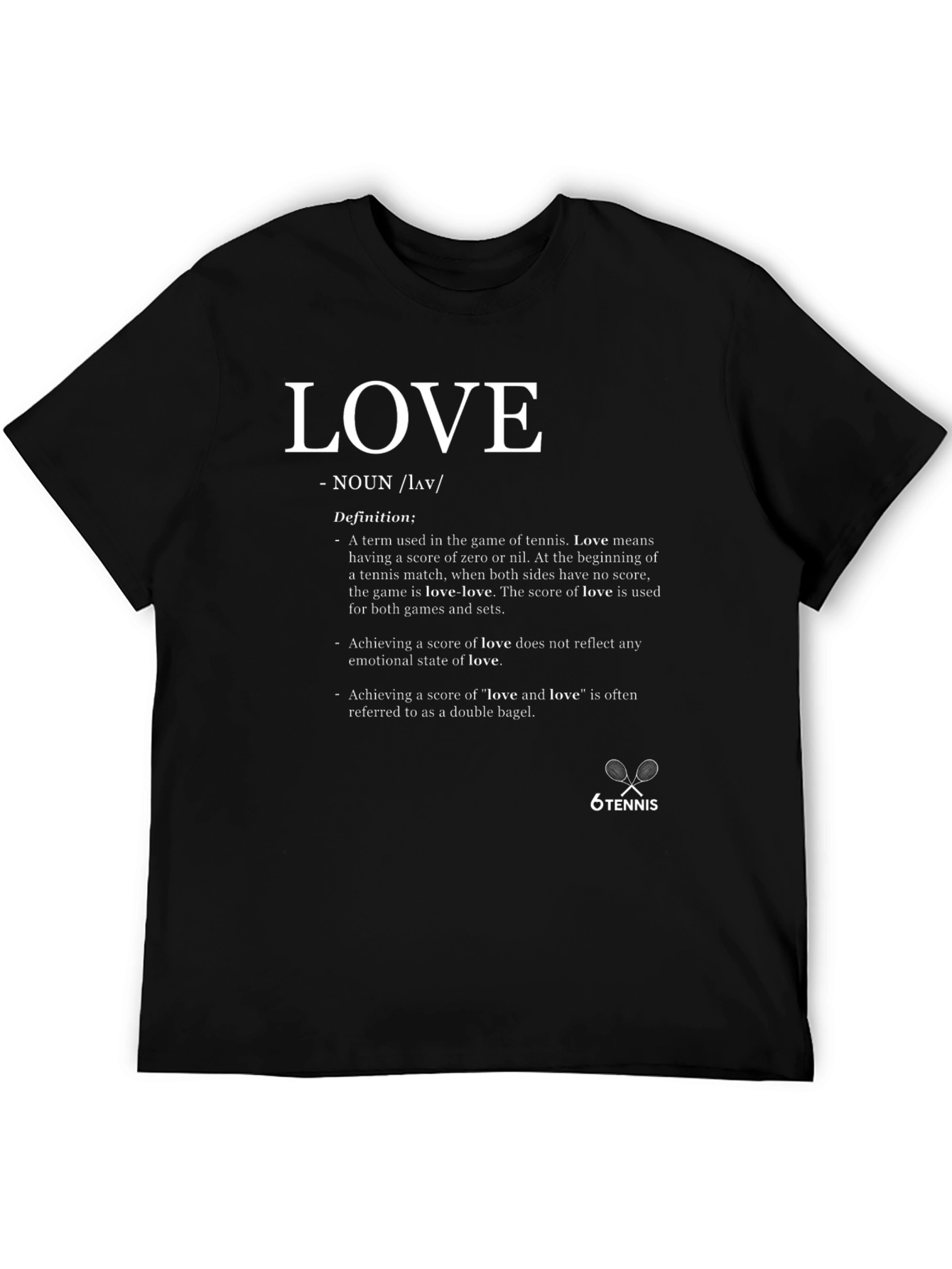 Tennis Love Definition T-Shirt - Unique Sports Tee